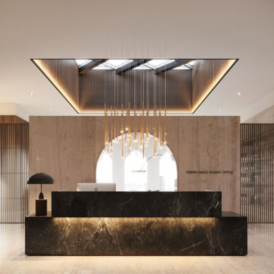 Quầy lễ tân nhựa sứ cao cấp