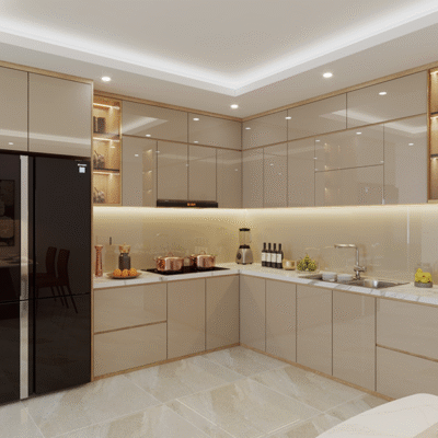 Tủ bếp nhựa cao cấp kịch trần